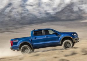 Ford Ranger Suspension Lift Kit - Front + Rear - Ford Racing - Fox Tuned By Ford Performance 2.0 Performance Series IFP - Black-Anodized - `19-`23